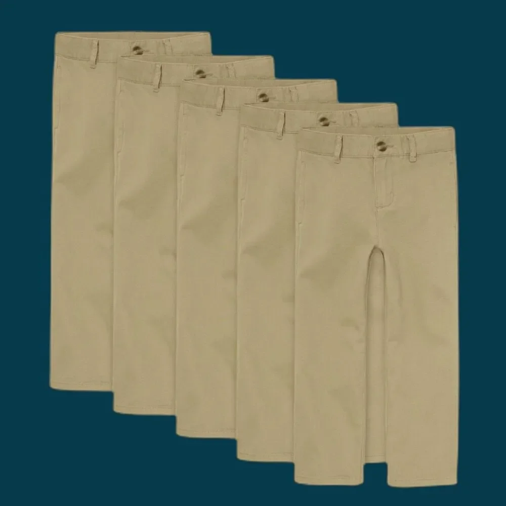 The Children's Place Stretch Chino Pants 4 Pack Size 20H Husky School Uniform